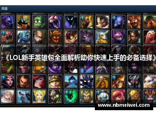 《LOL新手英雄包全面解析助你快速上手的必备选择》